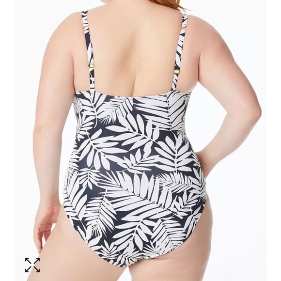 Bleu by Rod Beattie Plus Size Urban Oasis Printed One-Piece Swimsuit Size 20W - Picture 2 of 10